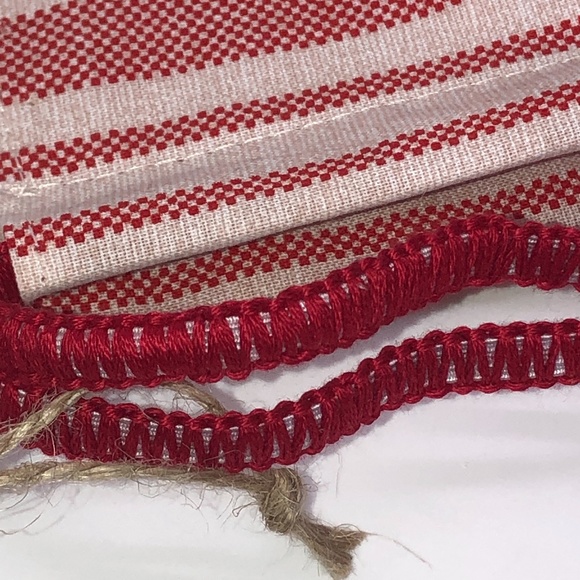 REUSABLE WASHABLE 100% Cotton Red Stripe Face Mask - Picture 9 of 16